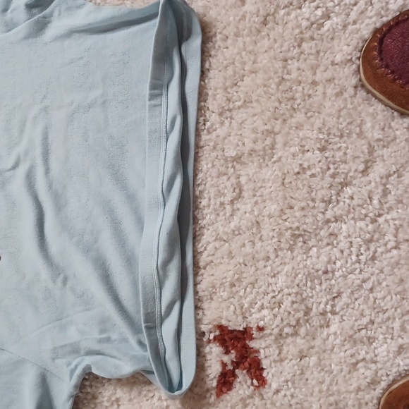 NWT- SKIMS- SKY Blue- Cropped Cotton Tee- All Over SKIMS- 2X - Picture 4 of 4